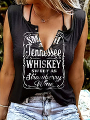 V Neck Sleeveless Tank Top Casual Basic Tank Top Women's Clothing
