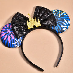 Sweet Sequin Bow Mouse Ear Headband Hair Accessories
