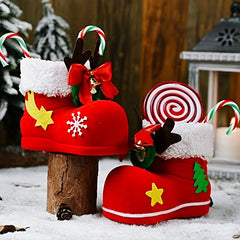 1pc Christmas Candy Boot Gift Bag Small Ornament Decoration