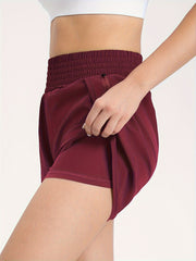 Women's Fitness Sports Shorts Elastic Waist Activewear