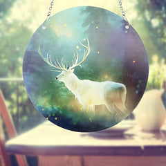 Reindeer Acrylic Stained Window Hanging Suncatcher Decor