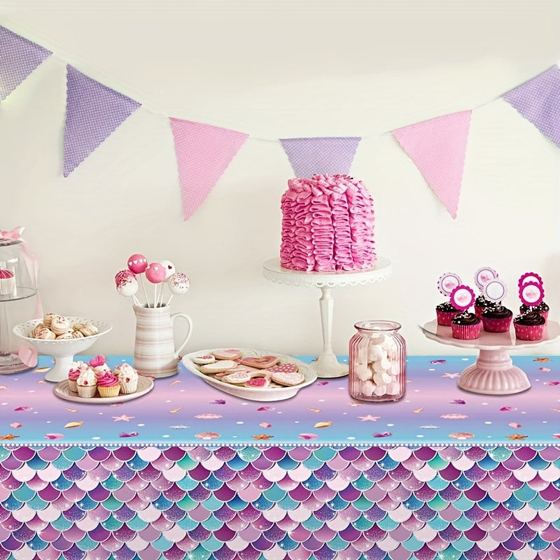 Mermaids Tablecloth Under The Sea Plastic Table Cover