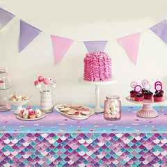 Mermaids Tablecloth Under The Sea Plastic Table Cover
