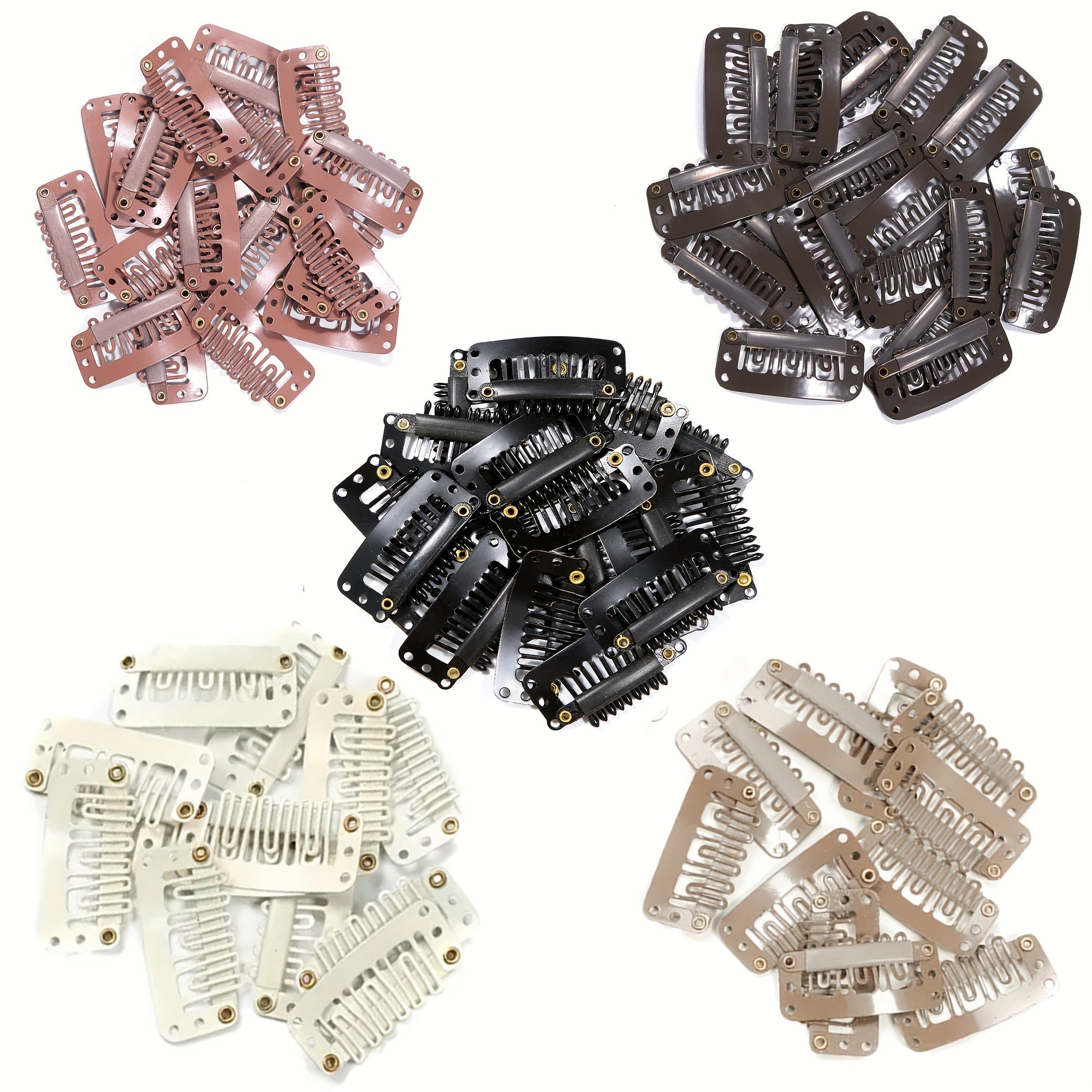 20Pcs Hairpin Hair Extension Wig Clips Metal Comb Closure Tool