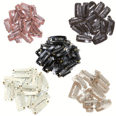 20Pcs Hairpin Hair Extension Wig Clips Metal Comb Closure Tool