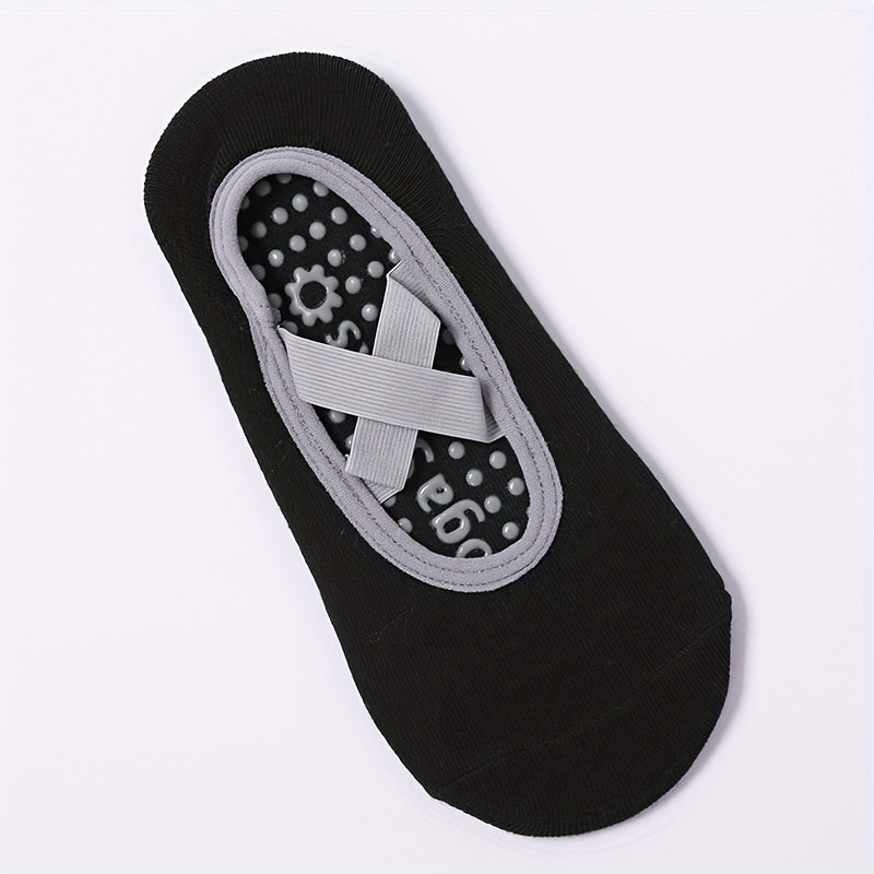 Anti-Slip Yoga Socks with Cross Strap Gripper for Barre Ballet Pilates