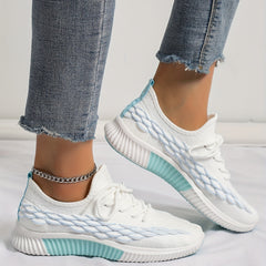 Women's Mesh Breathable Sports Shoes Lightweight Platform Travel Walking Shoes