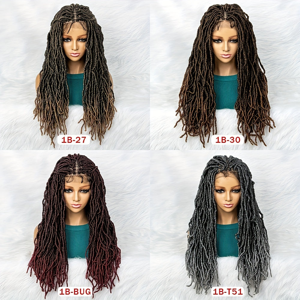Faux Locs Braided Wig Synthetic Crochet Wigs with Baby Hair