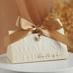 10pcs Champagne Triangle Candy Boxes for Parties