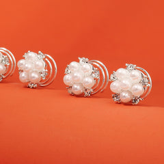 Pearl Rhinestone Bridesmaid Hair Clips Wedding Hair Accessories