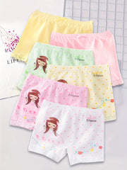 6pcs Safety Leggings Pants For Girls Elastic Waist Underwear
