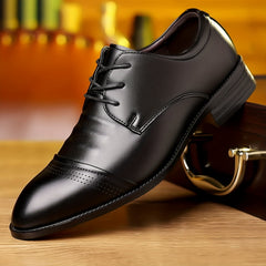 Men's Solid Lace up Rubber Sole Anti skid Oxford Shoes
