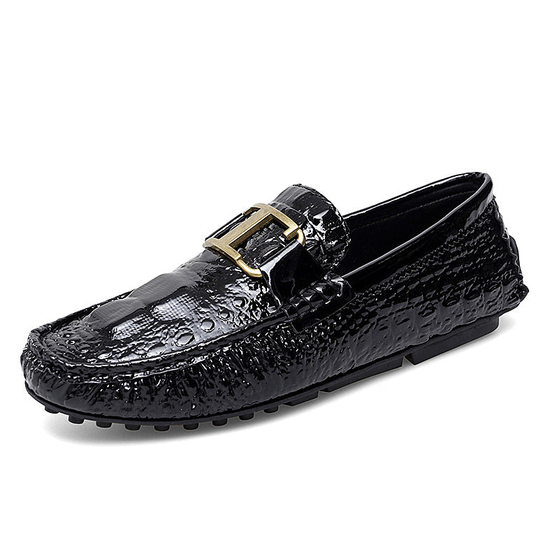 Metal Buckled Loafers Anti slip Casual Shoes