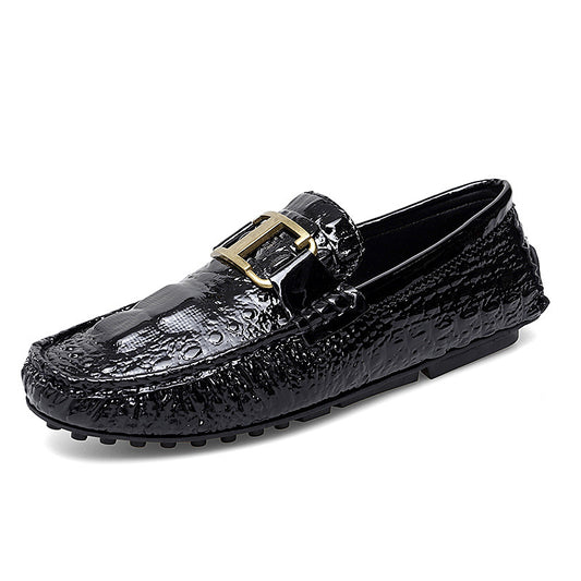 Metal Buckled Loafers Anti slip Casual Shoes