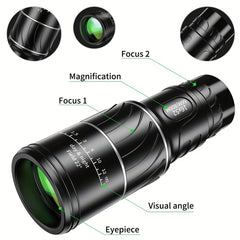16X52 Outdoor Monocular HD Compact Handheld Telescope for Bird Watching Camping