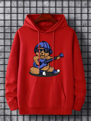 Men's Bear Guitarist Graphic Hoodie