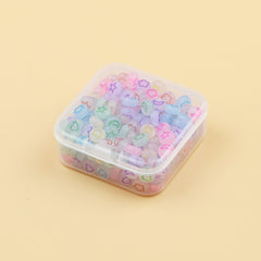 200pc Luminous Star Moon Acrylic Shape Beads For Jewelry Making