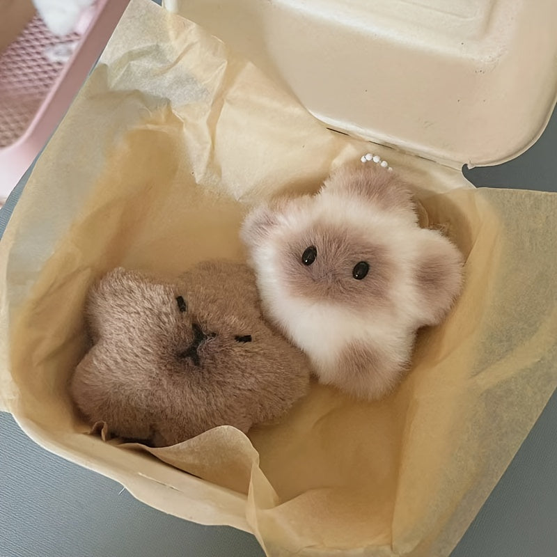 Cute Fluffy Plush Toy Doll Keychain for Bags & Keys