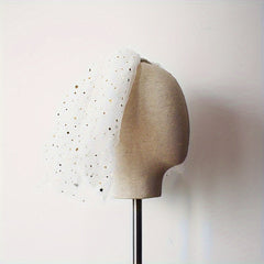 Bridal Veil Star Short Net Tulle Headpiece Puffy Wedding Hair Ornament