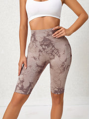 Tie Dye Sports Shorts High Waist Yoga Pants Women's Activewear