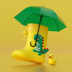Cartoon Dinosaur Rain Boots for Baby - Waterproof Non Slip Rain Shoes