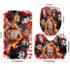 Horror Clown Style Shower Curtain Set