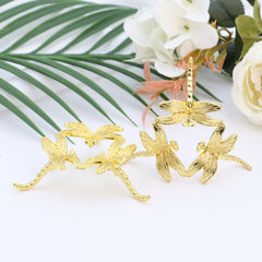 Crystal Ball Home Decor with 3 Dragonfly Bases