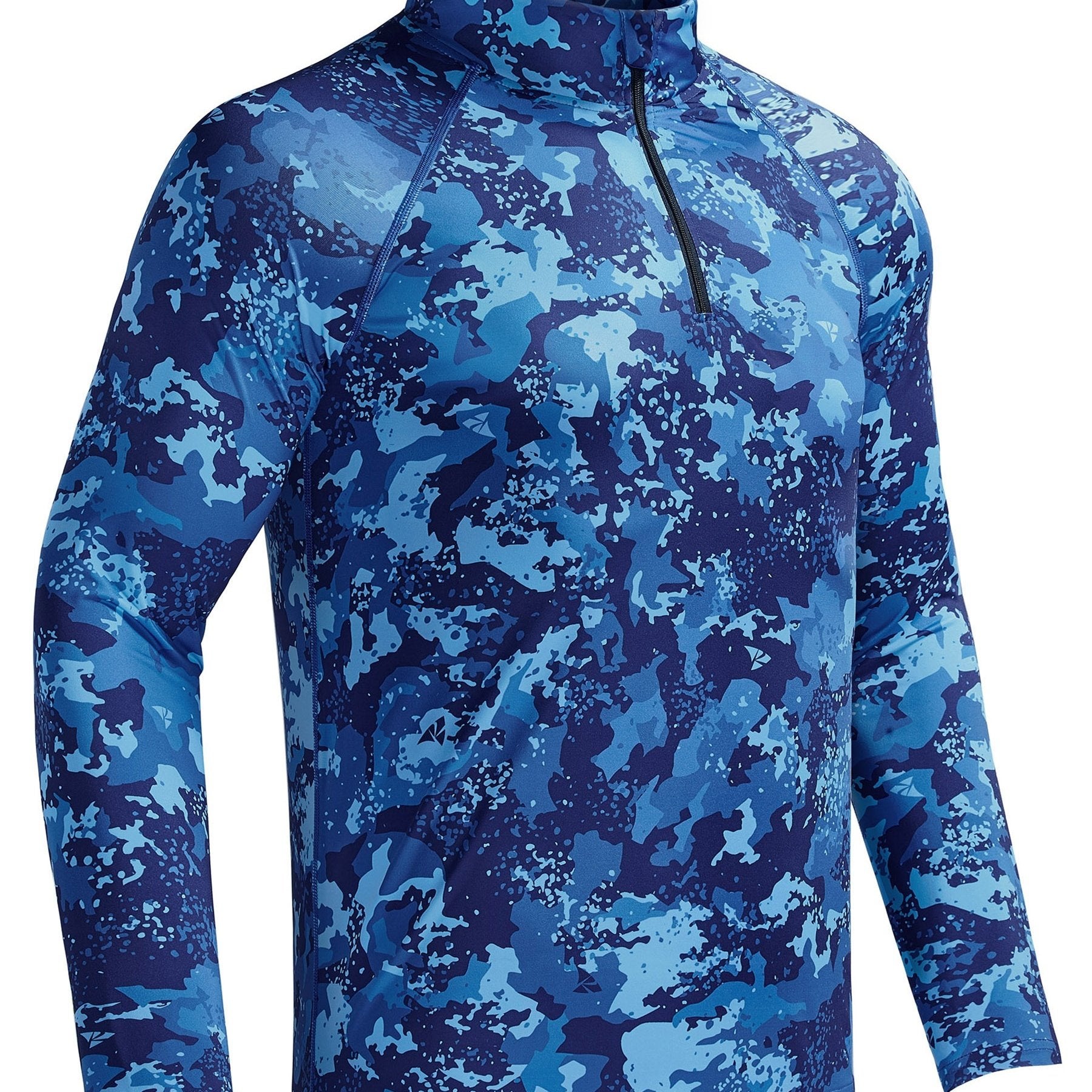 Men's Camo UPF 50 Sun Shirt Long Sleeve Quick Dry for Fishing