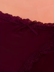 5pcs Lace Trim Briefs Stretchy Intimates Panties Women's Lingerie & Underwear