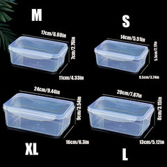 Clear Food Storage Box With Locking Lid for Bulk Food - 4pcs