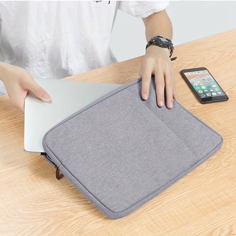 Protective Laptop Sleeve 13 Inch Gray Zipper Organizer Bag
