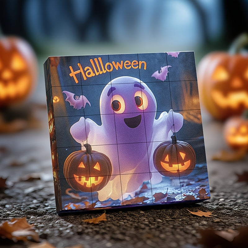 Magical Puzzle Toy 25pcs Halloween Patterns DIY Educational Toy for Kids