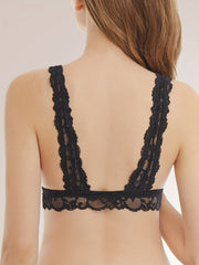 Scallop Trim Lace Wireless Bra XS-XXXL