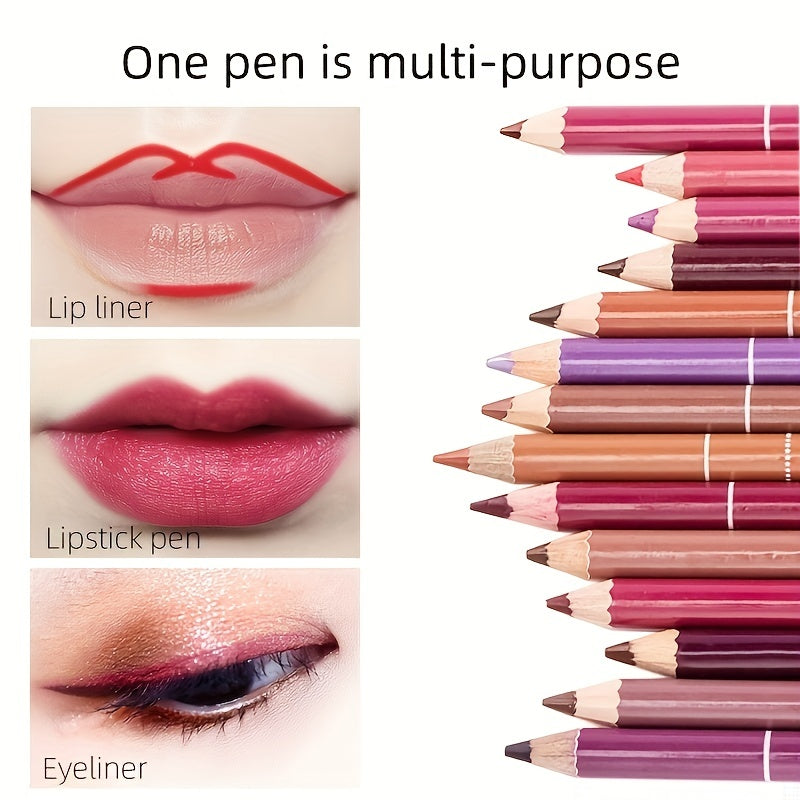 Matte Lip Liner Pencil Waterproof Smudge Proof Makeup Tool