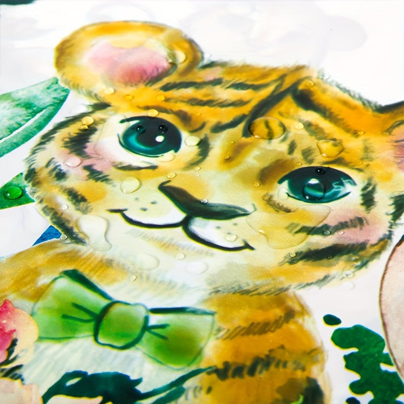 Animal Theme Party Cartoon Animal Print Disposable Tablecloth