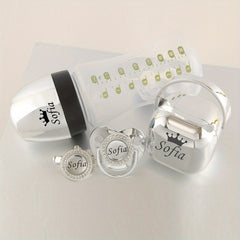 Custom Baby Pacifier Bottle & Storage Set - Personalized Name