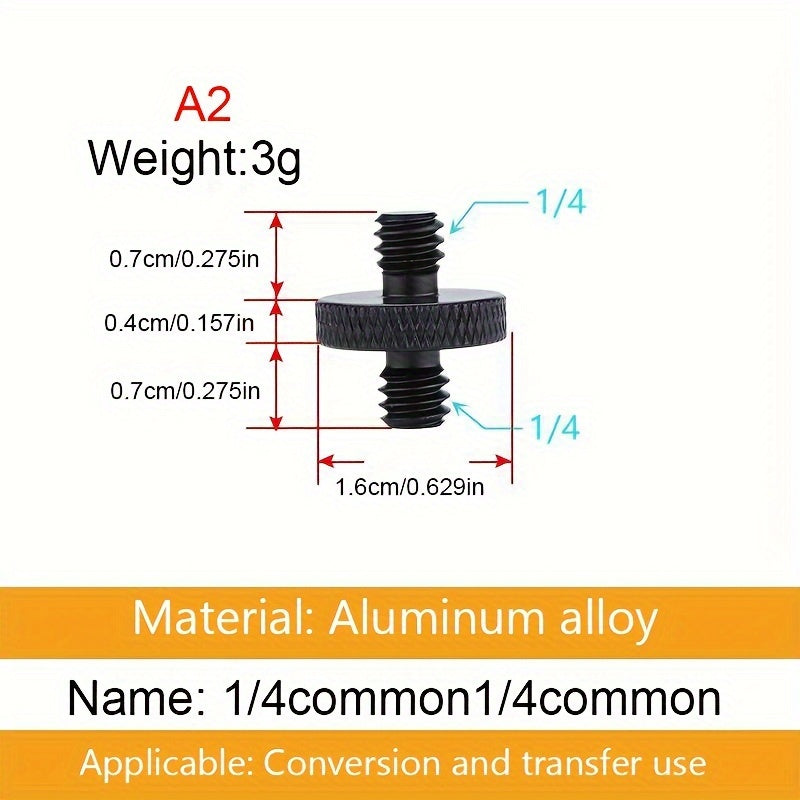 Screw Adapter Thread For Tripod Accessories Camera Mount 3/8 Male 1/4 Male