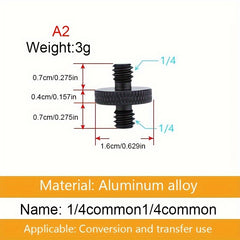 Screw Adapter Thread For Tripod Accessories Camera Mount 3/8 Male 1/4 Male