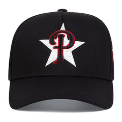 Men's Letter P Embroidered Baseball Cap Outdoor Sun Hat