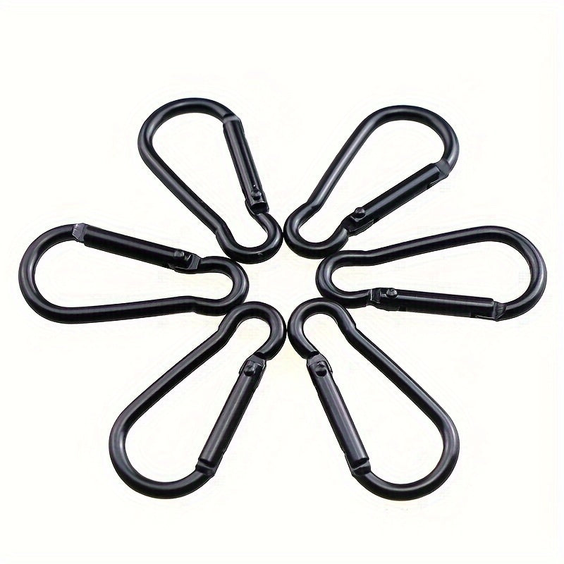 6pcs D Ring Keychain Clip Aluminum Alloy Snap Hook Buckle Keyring