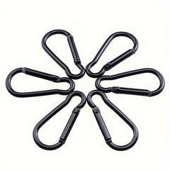 6pcs D Ring Keychain Clip Aluminum Alloy Snap Hook Buckle Keyring