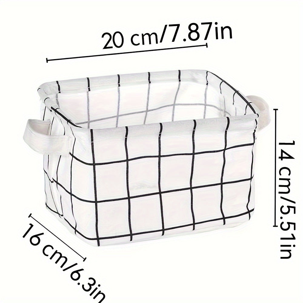 3pcs Fabric Folding Storage Baskets Room Decor Home Kitchen Bathroom Bedroom