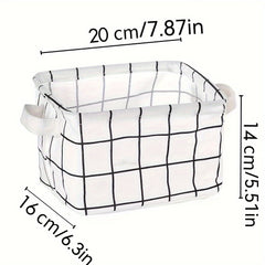 3pcs Fabric Folding Storage Baskets Room Decor Home Kitchen Bathroom Bedroom