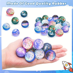 25pcs 32mm Space Bouncing Balls Bulk Party Small Toys Gift Bag Filler