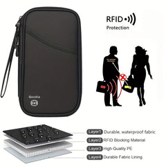 Passport Travel Wallet Credit Card ID Document Storage Pack Clutch