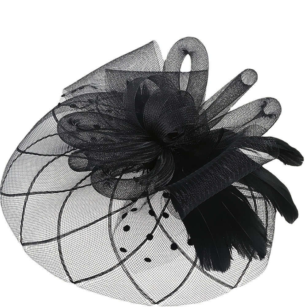 Mesh Flower Tea Party Fascinator Hat for Women