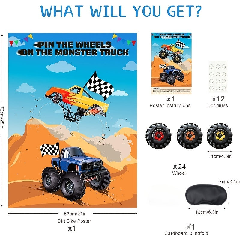 Off Road Vehicles Party Stickers - Truck Theme Party Supplies