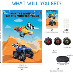Off Road Vehicles Party Stickers - Truck Theme Party Supplies