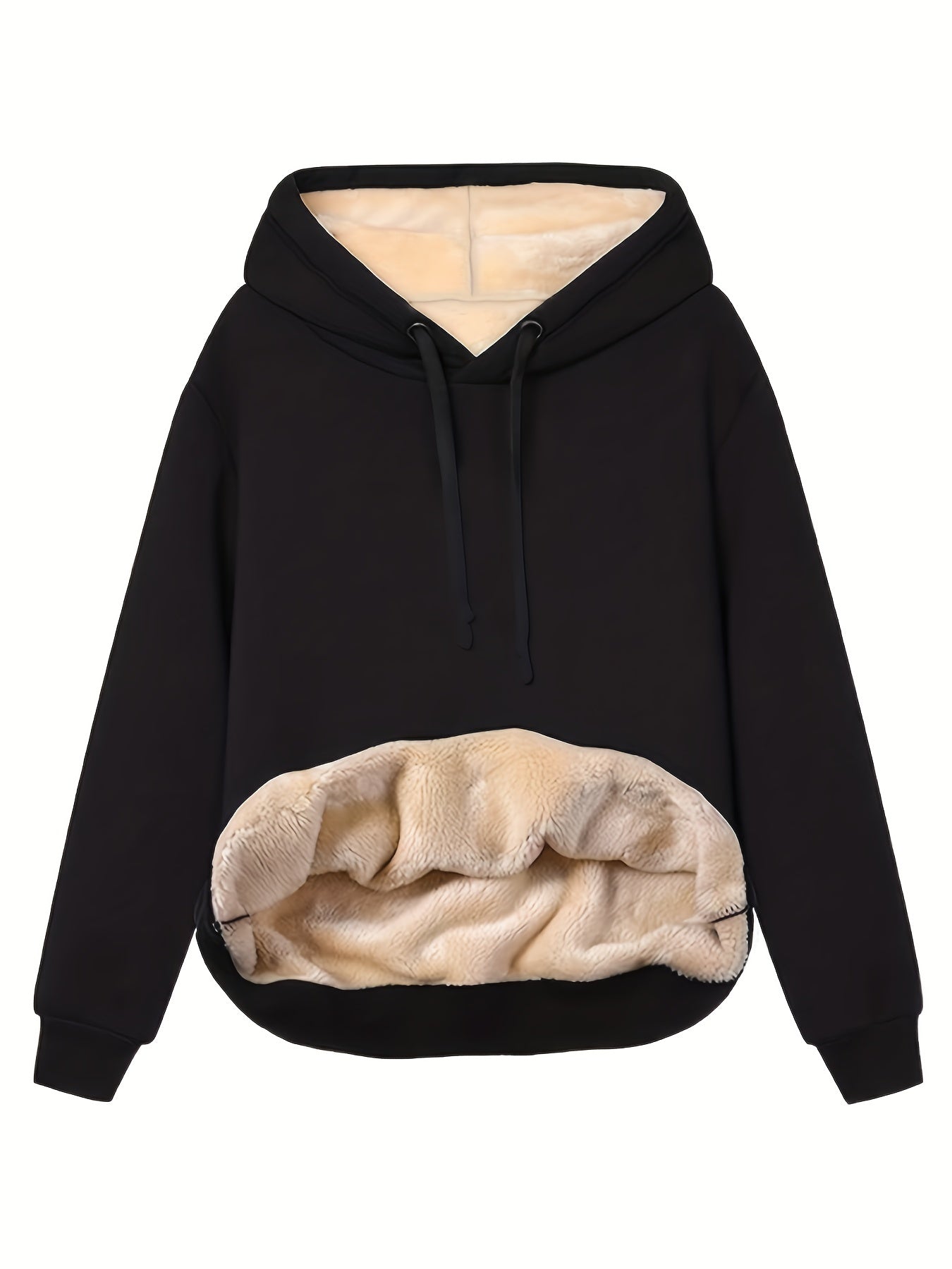 Solid Kangaroo Pocket Hoodie Long Sleeve for Fall & Winter