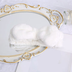 Coral Fleece Headband Bow Hair Band for Women